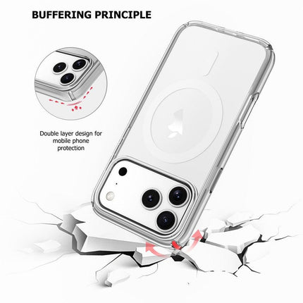 UTIA Ultimake Shockproof Transparent Case Cover With Magnetic Ring for iPhone 17 Pro Max.