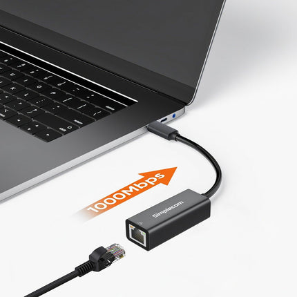 Simplecom NU314 SuperSpeed USB-C to Gigabit Ethernet Network Adapter.