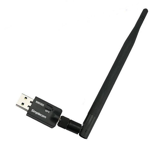 Simplecom NW392 USB Wireless N WiFi Adapter 802.11n 300Mbps 5dBi Antenna.