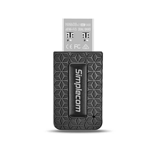 Simplecom NW608v2 WiFi 5 AC1300 Dual-Band USB 3.0 Wireless Adapter.