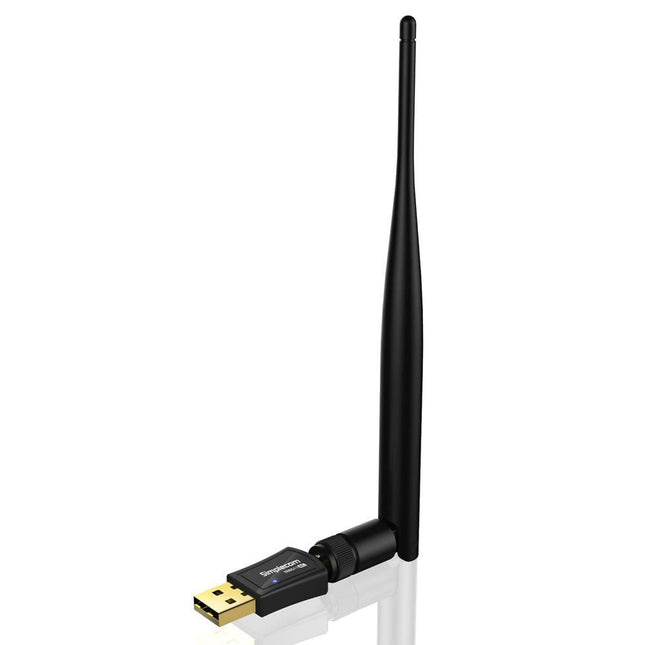 Simplecom NW611 AC600 WiFi Dual Band USB Adapter with 5dBi High Gain Antenna.
