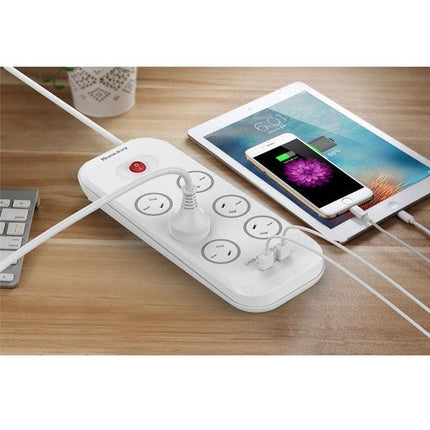 Huntkey 6-Outlet Surge Protector with 2 USB Charging Outlets (SAC607).