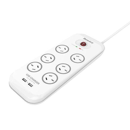 Huntkey 6-Outlet Surge Protector with 2 USB Charging Outlets (SAC607).