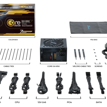 Seasonic Core GX-850 ATX3 80 Plus Gold Full Modular 850W PSU (SRP-CGX851-A5A32SF).