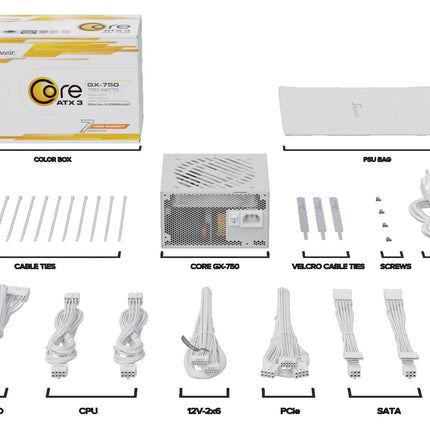 Seasonic CORE GX-750 White ATX 3.1 750W (SRP-CGX751-A5A32SF-WHITE).
