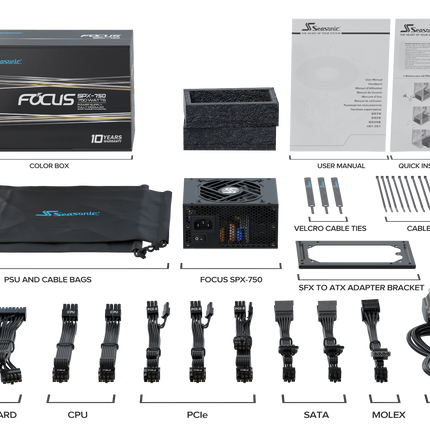 Seasonic FOCUS SPX-750 750W Fully Modular PSU.