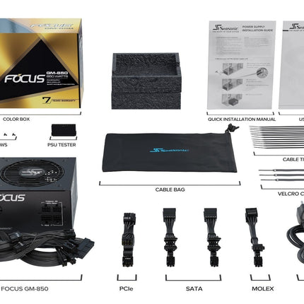 SeaSonic 850W FOCUS GM-850 Gold PSU (SSR-850FM)  (OneSeasonic)