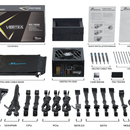 Seasonic VERTEX 1200W (PX-1200) Platinum Fully Modular PSU ATX 3.0.