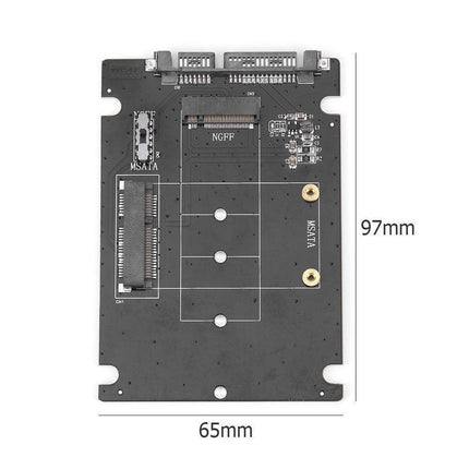 Simplecom SA207 mSATA + M.2 (NGFF) to SATA 2 In 1 Combo Adapter.