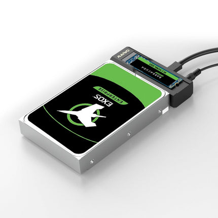 Simplecom SA536 USB to M.2 and SATA 2-IN-1 Adapter for 2.5"/3.5" HDD & NVMe/SATA M.2 SSD with Power Supply USB 3.2 Gen2 10Gbps.