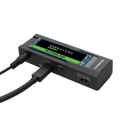 Simplecom SA536 USB to M.2 and SATA 2-IN-1 Adapter for 2.5"/3.5" HDD & NVMe/SATA M.2 SSD with Power Supply USB 3.2 Gen2 10Gbps.