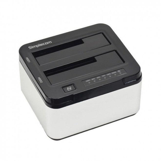 Simplecom SD322 Dual Bay USB 3.0 Aluminium Docking Station for 2.5" and 3.5" SATA HDD Silver.
