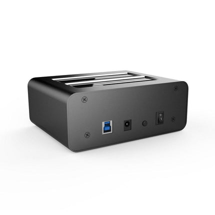Simplecom SD352 USB 3.0 to Dual SATA Aluminium Docking Station with 3-Port Hub and 1 Port 2.1A USB Charger.
