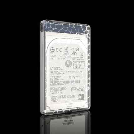 Simplecom SE101 Compact Tool-Free 2.5'' SATA to USB 3.0 HDD/SSD Enclosure Transparent Clear.