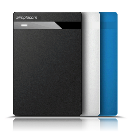 Simplecom SE203 Tool Free 2.5" SATA HDD SSD to USB 3.0 Hard Drive Enclosure Black.