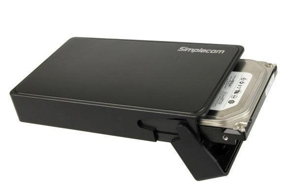 Simplecom SE325 Tool Free 3.5" SATA HDD to USB 3.0 Hard Drive Enclosure Black.