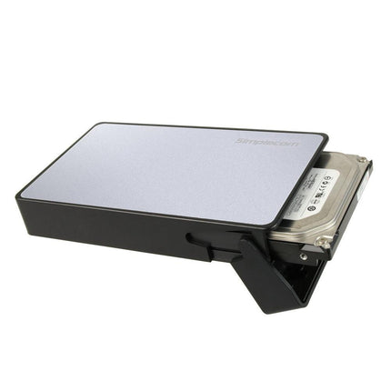 Simplecom SE325 Tool Free 3.5" SATA HDD to USB 3.0 Hard Drive Enclosure Silver.