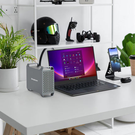 Simplecom SE482 SuperSpeed USB Dual Bay 3.5" SATA Hard Drive RAID Enclosure USB-C RAID 0/1, JBOD.