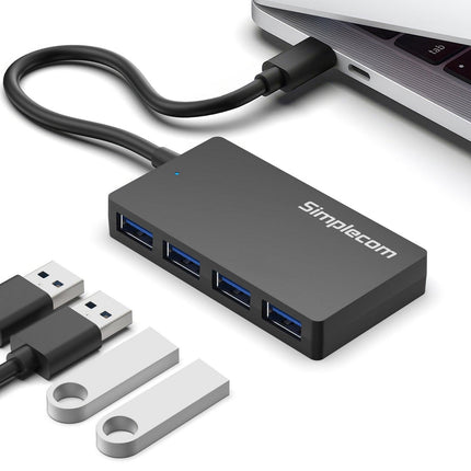 Simplecom CH350 SuperSpeed USB-C to 4-Port USB-A Hub USB 3.2 Gen1.