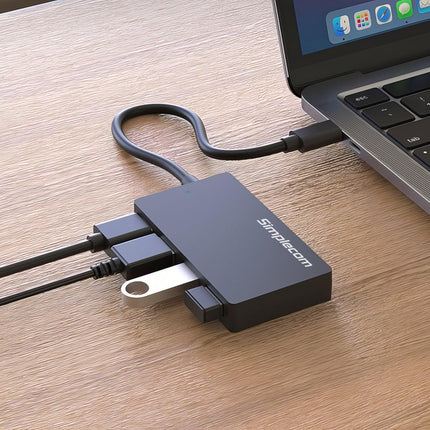 Simplecom CH350 SuperSpeed USB-C to 4-Port USB-A Hub USB 3.2 Gen1.