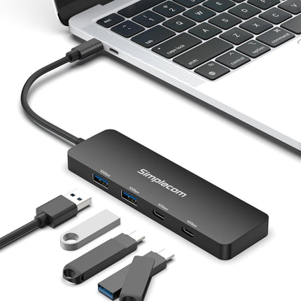 Simplecom CH392 USB 3.2 Gen2 USB-C 4-Port 10Gbps Hub (2x USB-A and 2x USB-C).
