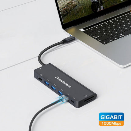 Simplecom CHT590 USB-C SuperSpeed 9-in-1 Multiport Docking Station HDMI 2.0.