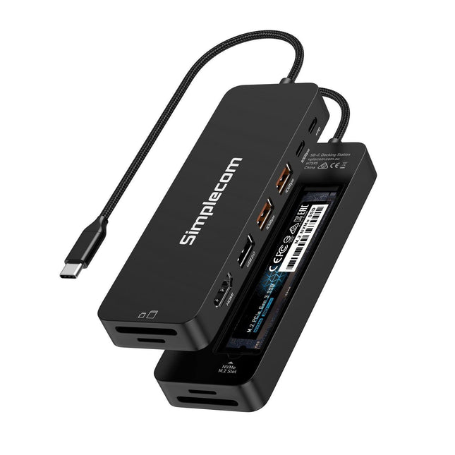 Simplecom CHT595 9-in-1 USB-C Multiport Docking Station with NVMe M.2 Enclosure.