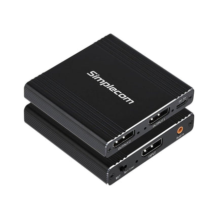 Simplecom CM214 DisplayPort Splitter 1 IN 2 OUT MST Hub for Dual Extended Screens 4K DP 1.4.
