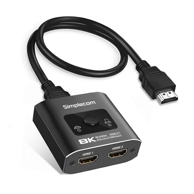 Simplecom CM302v2 Bi-Directional 2 Way HDMI 2.1 Switch Selector 8K@60Hz.