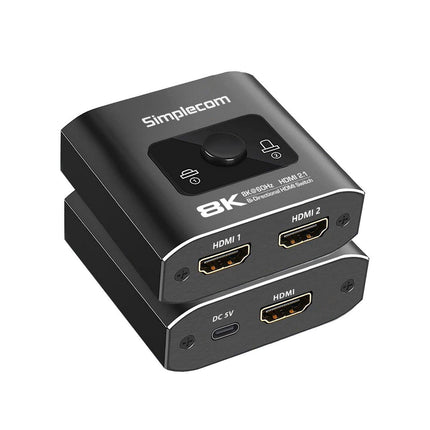 Simplecom CM302v2 Bi-Directional 2 Way HDMI 2.1 Switch Selector 8K@60Hz.