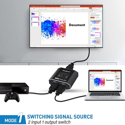 Simplecom CM302v2 Bi-Directional 2 Way HDMI 2.1 Switch Selector 8K@60Hz.