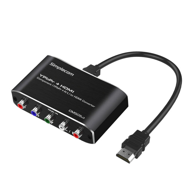 Simplecom CM505v3 Component (YPbPr + Stereo R/L) to HDMI Converter Full HD 1080p.
