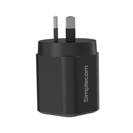 Simplecom CU235 Dual Port PD 35W Fast Wall Charger USB-C + USB-A for Phone Tablet.