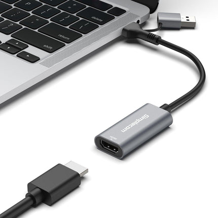 Simplecom DA306C USB 3.0 and USB-C to HDMI Video Card Adapter Full HD 1080p.
