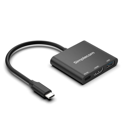 Simplecom DA320 USB-C 3-In-1 Adapter USB 3.2 Gen 1 5Gbps PD HDMI 2.0 4K@60Hz.