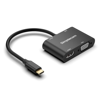 Simplecom DA440 4-in-1 USB-C Multiport Adapter with Power Delivery USB 3.0 VGA HDMI.