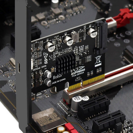 Simplecom EC318v2 PCI-e x4 to USB 3.2 Gen2x2 20Gbps USB-C Expansion Card.