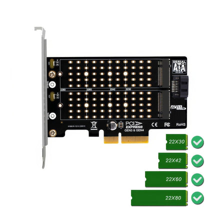 Simplecom EC412v2 NVMe and SATA M.2 SSD to PCIe x4 Expansion Card.
