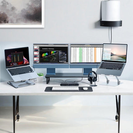 Simplecom KM590 2-Port USB-C Dual 4K HDMI Monitor KVM Switch and Docking Station with Network Sharing.