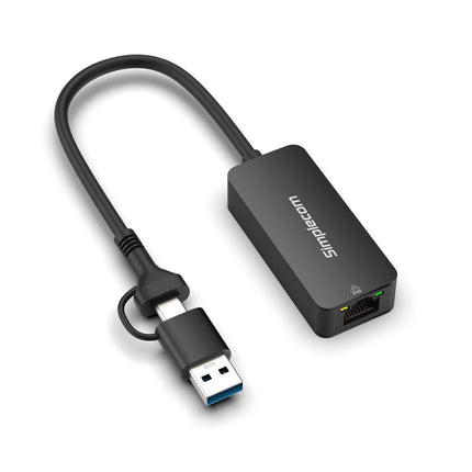 Simplecom NU405C SuperSpeed USB-C and USB-A to 2.5G Ethernet Network Adapter 2.5Gbps LAN.