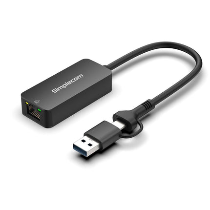 Simplecom NU405C SuperSpeed USB-C and USB-A to 2.5G Ethernet Network Adapter 2.5Gbps LAN.