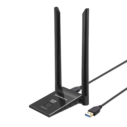 Simplecom NW628v2 AX1800 Dual Band WiFi 6 USB Adapter with 2x 5dBi High Gain Antennas.