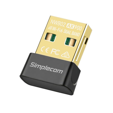Simplecom NW802 AX900 Dual Band Wi-Fi 6 USB Wireless Nano Adapter.