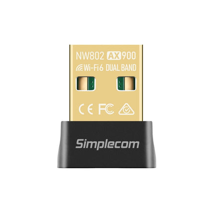 Simplecom NW802 AX900 Dual Band Wi-Fi 6 USB Wireless Nano Adapter.