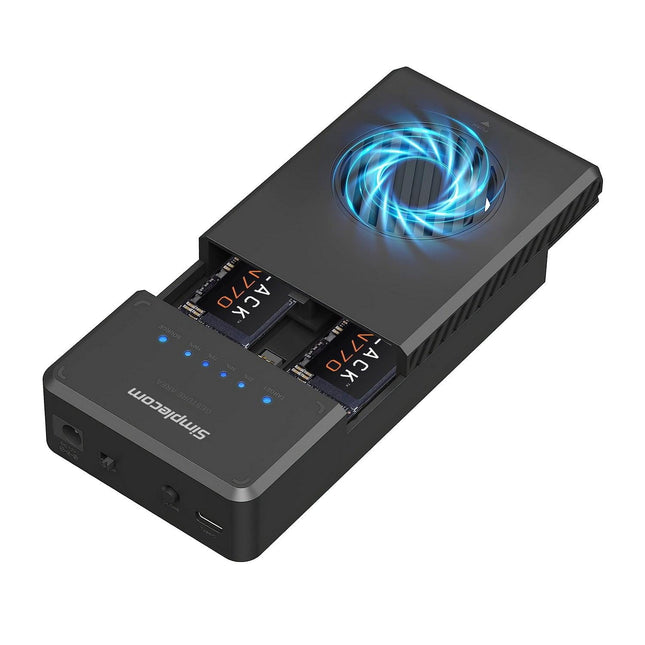 Simplecom SD560 Dual Bay NVMe M.2 SSD Enclosure Offline Clone Docking Station USB 3.2 Gen2 10Gbps.