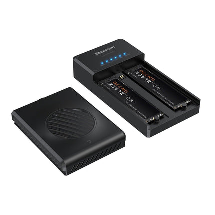 Simplecom SD560 Dual Bay NVMe M.2 SSD Enclosure Offline Clone Docking Station USB 3.2 Gen2 10Gbps.
