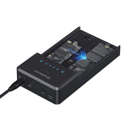Simplecom SD560 Dual Bay NVMe M.2 SSD Enclosure Offline Clone Docking Station USB 3.2 Gen2 10Gbps.