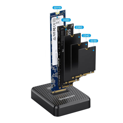 Simplecom SD511 M.2 SSD Docking Station NVMe and SATA Dual Protocol USB 3.2 Gen 2 10Gbps.