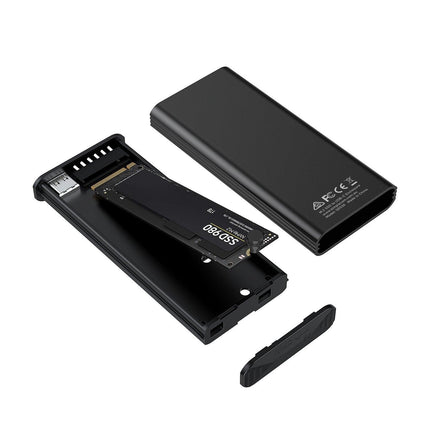 Simplecom SE530 NVMe / SATA M.2 SSD to USB-C Enclosure with SMART LED Screen USB 3.2 Gen 2 10Gbps.