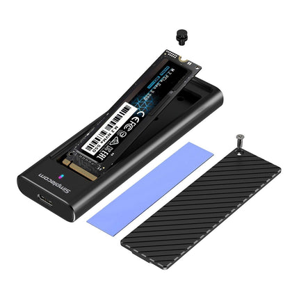 Simplecom SE538 M.2 SSD to USB 3.2 Gen 2x2 USB-C Enclosure 20Gbps NVMe SATA Dual Protocol.